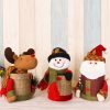 Christmas Decoration Linen Gift Box Cute Snowman Candy Jar, Size: 25*10cm - Image 3