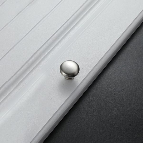 5 PCS 4203 Brushed Single Hole Solid Zinc Alloy Round Handle for Cabinet Wardrobe Drawer Door - Image 2