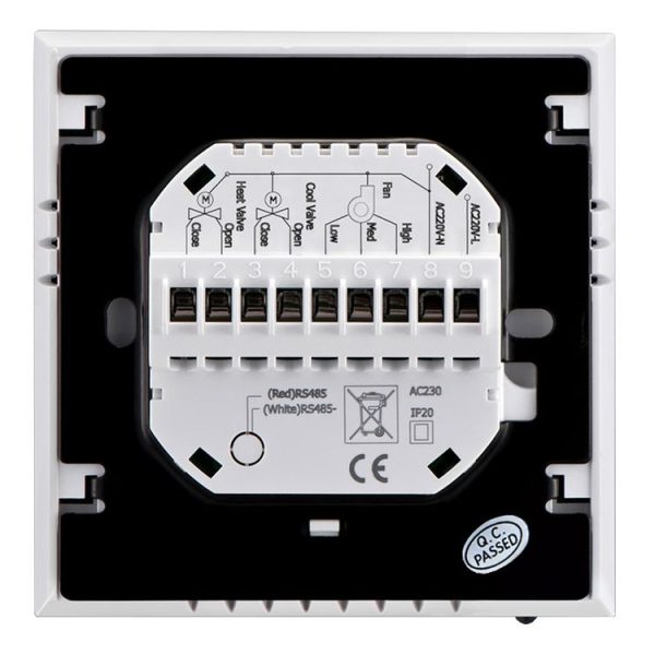 LCD Display Air Conditioning 4-Pipe Programmable Room Thermostat for Fan Coil Unit, Supports Wifi (Black) - Image 3