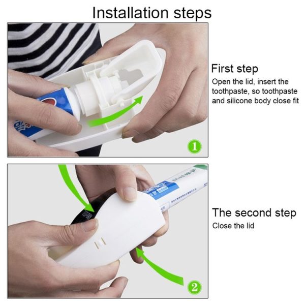 Automatic Toothpaste Dispenser Set with 5 Toothbrush Holder (Black) - Image 4