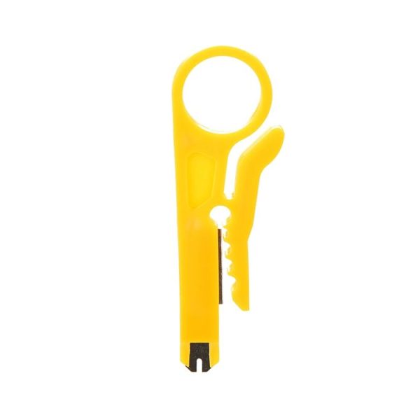 10 PCS Mini Cable Crimping Tool Punch Down Cutter for RJ45 Cat5 Network Cable, Data Telephone Cable, Computer UTP Cable (Yellow) - Image 4