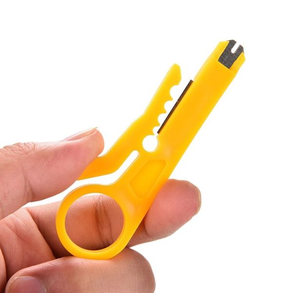 10 PCS Mini Cable Crimping Tool Punch Down Cutter for RJ45 Cat5 Network Cable, Data Telephone Cable, Computer UTP Cable (Yellow) - Image 5