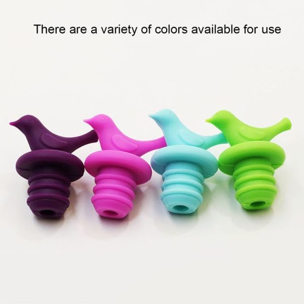 2pcs Creative Bird Style Silicone Wine Beer Condiments Bottle Stopper Random Color Delivery - Image 5