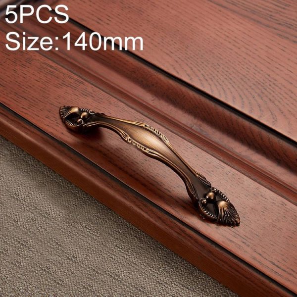5 PCS 6566-96 Zinc Alloy European Classic Style Cabinet Handle (Coffee)
