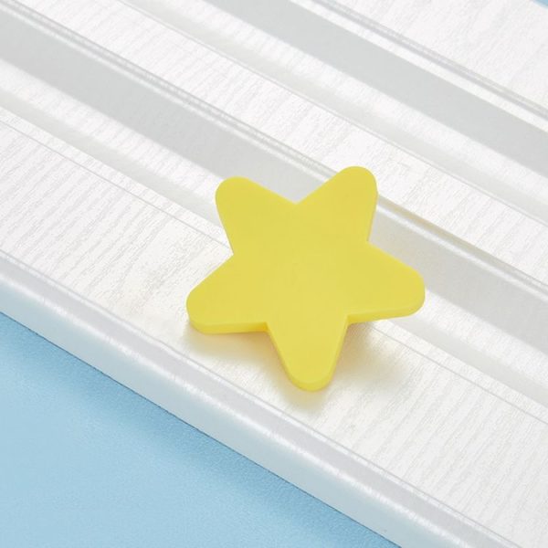 5 PCS Great Yellow Star Pattern Shockproof Modern Cartoon Children Drawer Cabinet Handle - Image 2