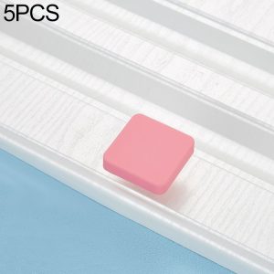 5 PCS Pink Cube Pattern Shockproof Modern Cartoon Children Drawer Cabinet Handle