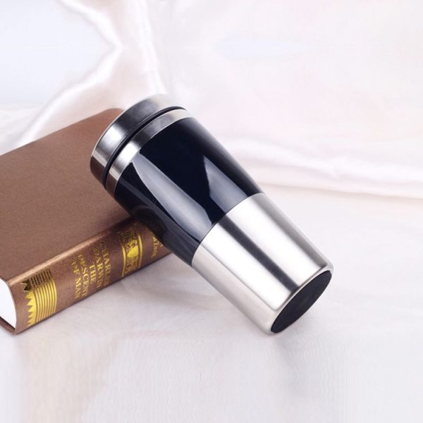 430ml Double Insulated Stainless Steel Mug In-Car Using Business Water Bottle (Black) - Image 2