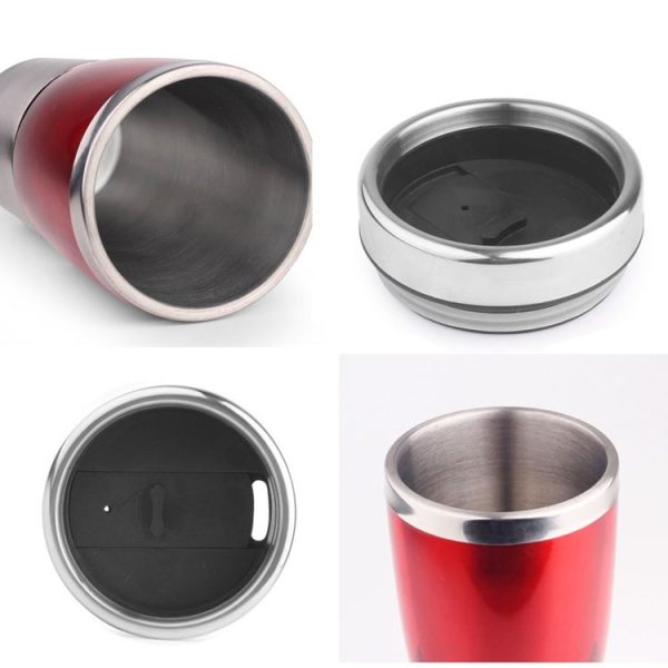 430ml Double Insulated Stainless Steel Mug In-Car Using Business Water Bottle (Black) - Image 3