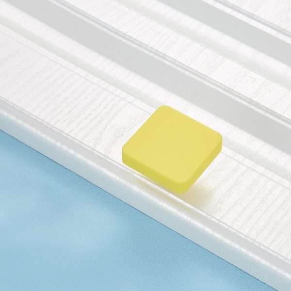5 PCS Yellow Cube Pattern Shockproof Modern Cartoon Children Drawer Cabinet Handle - Image 2