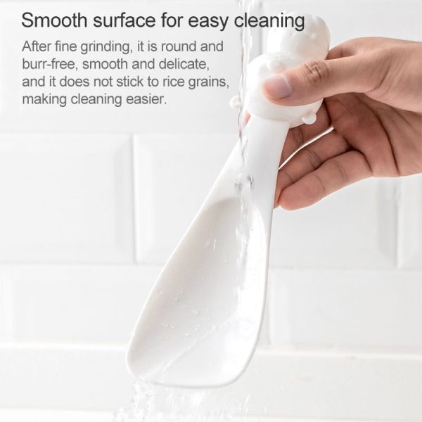 Original Xiaomi Youpin jordan &judy Cute Cartoon Bear Rice Spoon Non Sticky Vertical Stand Soup Sauce Scoop Kitchen Tool (White) - Image 6