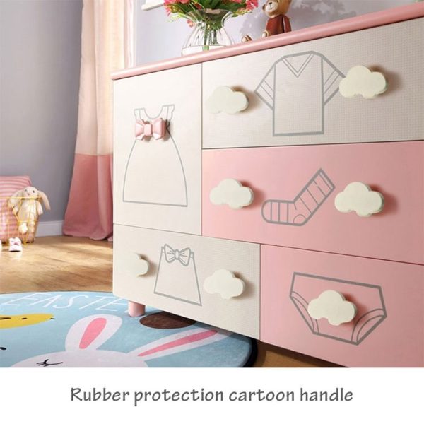 5 PCS Little Cloud Pattern Shockproof Modern Cartoon Children Drawer Cabinet Handle - Image 5