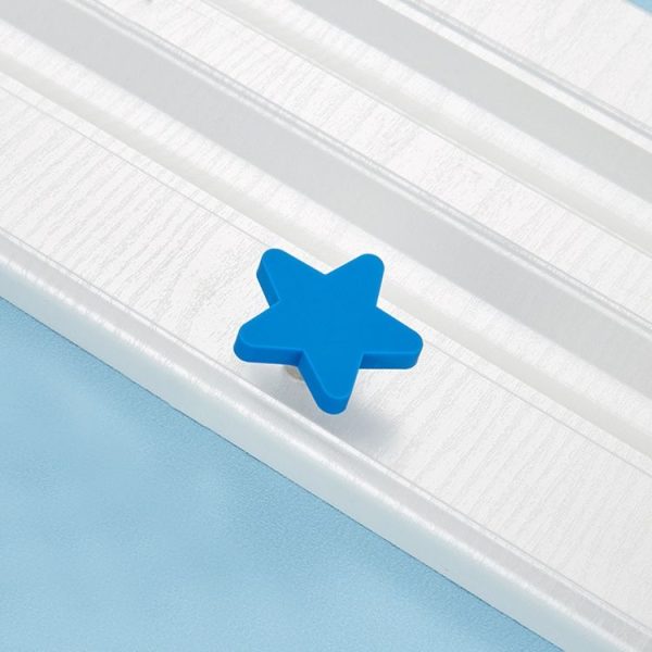 5 PCS Little Blue Star Pattern Shockproof Modern Cartoon Children Drawer Cabinet Handle - Image 2
