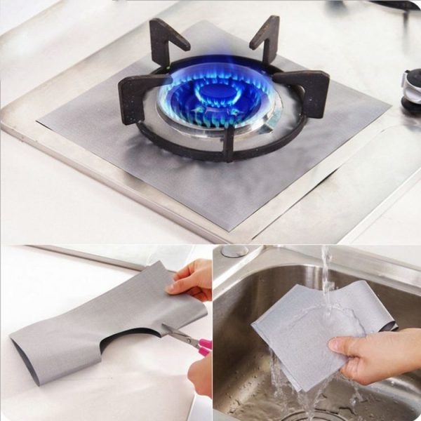 Gas Furnace Surface Ultra-thin Fibre Material Stovetop Protective Cleaning Pad, Size: 27*27cm, 0.08mm (Black) - Image 7