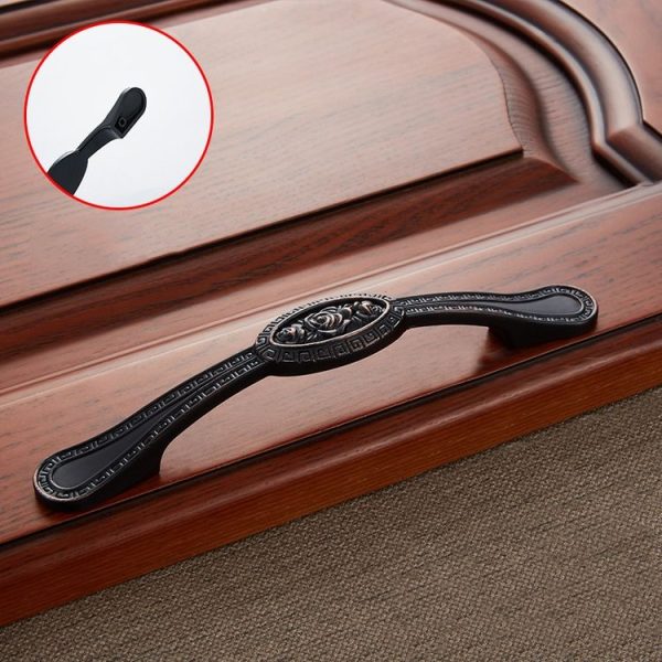 3 PCS 6273-128 Chinese American Style Classic Style Cabinet Handle (Black+Red) - Image 2