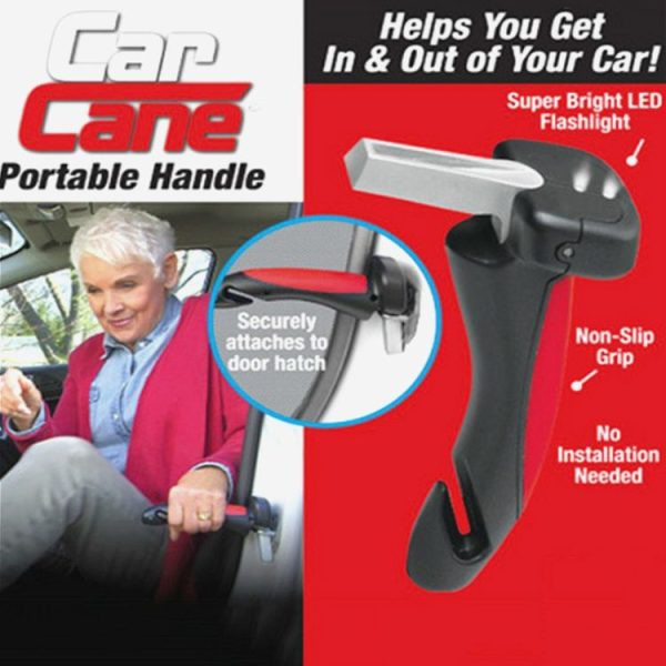 Car Cane Handle Portable Mobility Aid Flashlight Belt Cutter Glass Breaker Emergency Escape Tools - Image 6