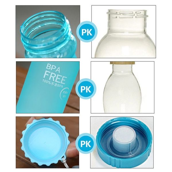 550mL Frost Leak-proof Plastic Portable Soda Bottle Sealed Simple Student Handy Beverage Bottle (Pink) - Image 4
