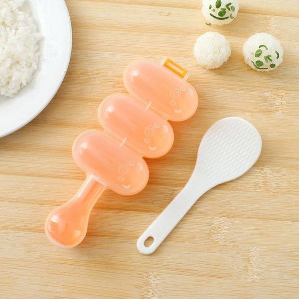 Cute Style Food-grade Sushi Rice Ball Shaker Mold with Spoon for Kids, Random Color Delivery - Image 3