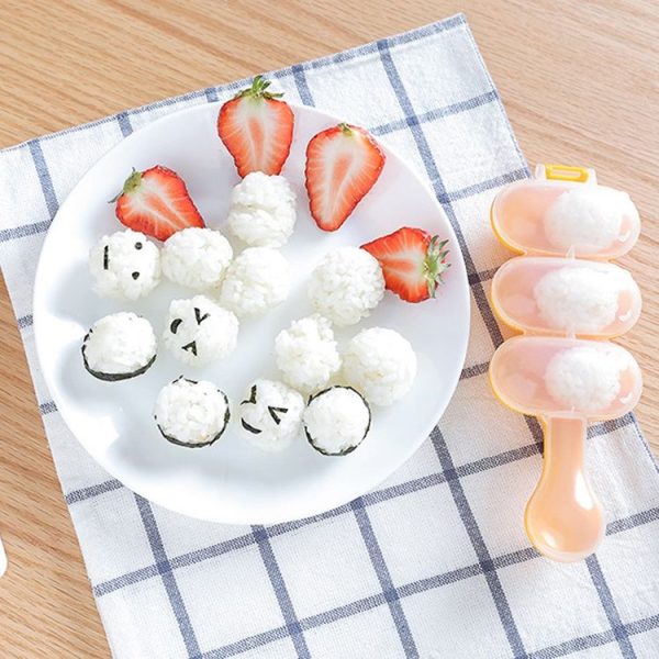 Cute Style Food-grade Sushi Rice Ball Shaker Mold with Spoon for Kids, Random Color Delivery - Image 7