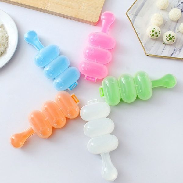 Cute Style Food-grade Sushi Rice Ball Shaker Mold with Spoon for Kids, Random Color Delivery - Image 8
