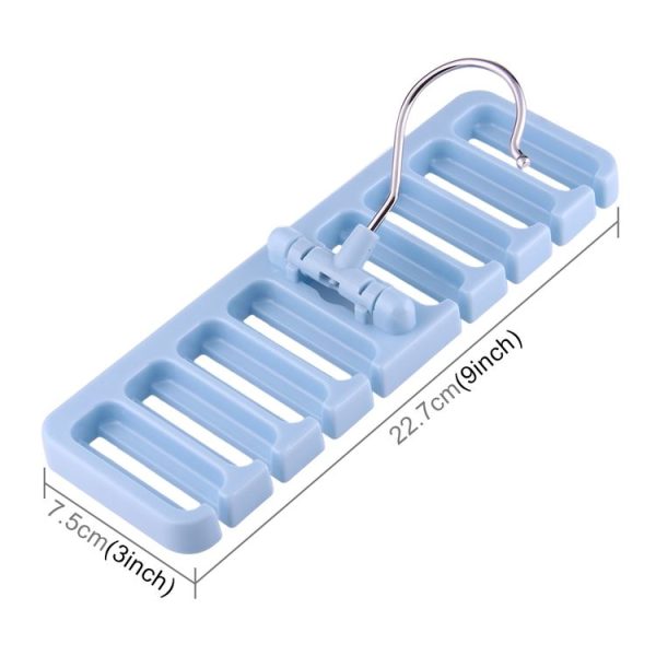 2pcs Multi-function Tie Rack Belt Scarf Hanger Holder Closet (Blue) - Image 4