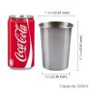 320ml Single Wall Electropolished Stainless Steel Brief Wine Cup (Silver) - Image 2