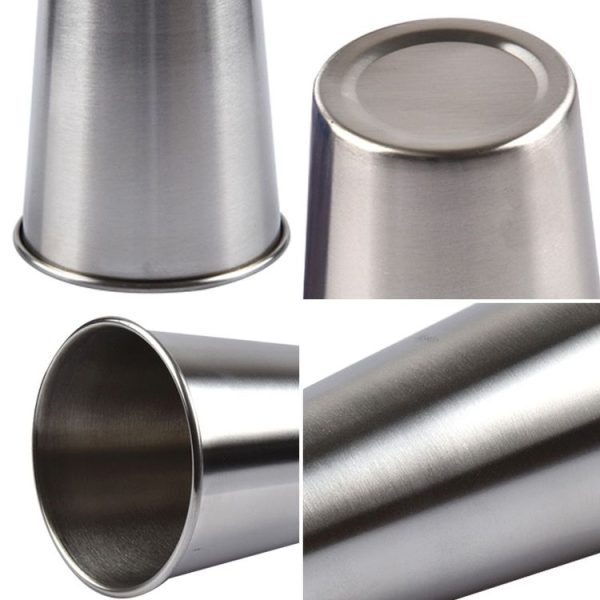 320ml Single Wall Electropolished Stainless Steel Brief Wine Cup (Silver) - Image 5