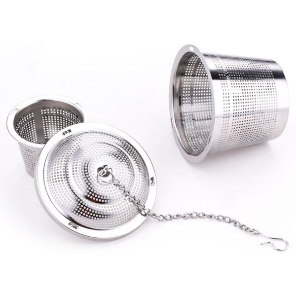 Stainless Steel Locking Spice Tea Strainer Mesh Infuser Tea Ball Filter, Large Size: 8 x 8cm - Image 5