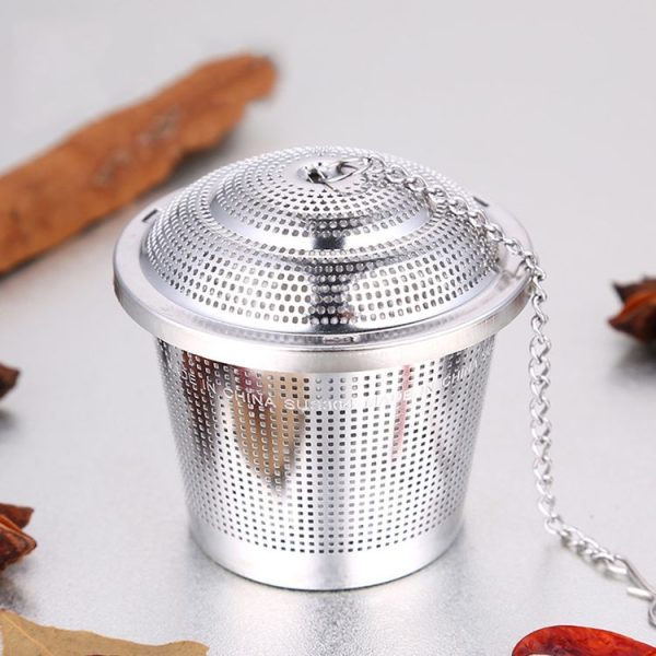 Stainless Steel Locking Spice Tea Strainer Mesh Infuser Tea Ball Filter, Large Size: 8 x 8cm - Image 6