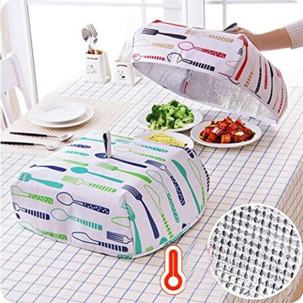 Foldable Thickened Aluminum Foil Food Heat Preservation Cover, Size: L (37 x 37 x 15cm) (Red) - Image 8