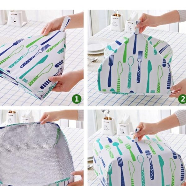 Foldable Thickened Aluminum Foil Food Heat Preservation Cover, Size: L (37 x 37 x 15cm) (Red) - Image 9