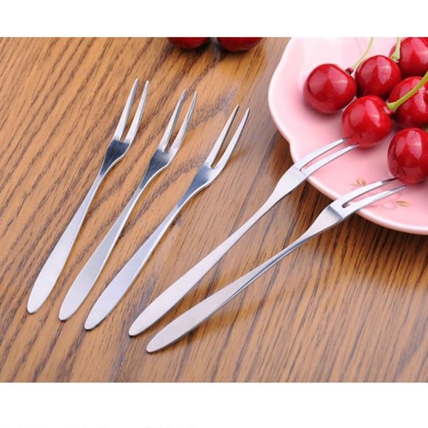 10 PCS Stainless Steel Fruit Fork Creative Environmental Small Fruit Prong - Image 2