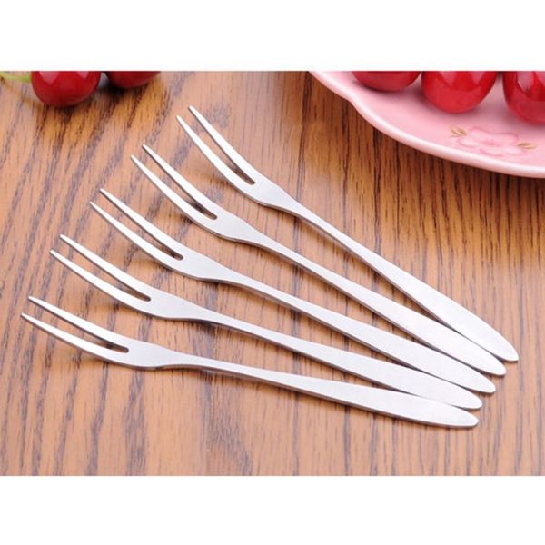 10 PCS Stainless Steel Fruit Fork Creative Environmental Small Fruit Prong - Image 3
