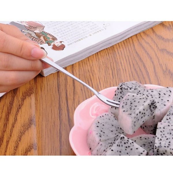 10 PCS Stainless Steel Fruit Fork Creative Environmental Small Fruit Prong - Image 6