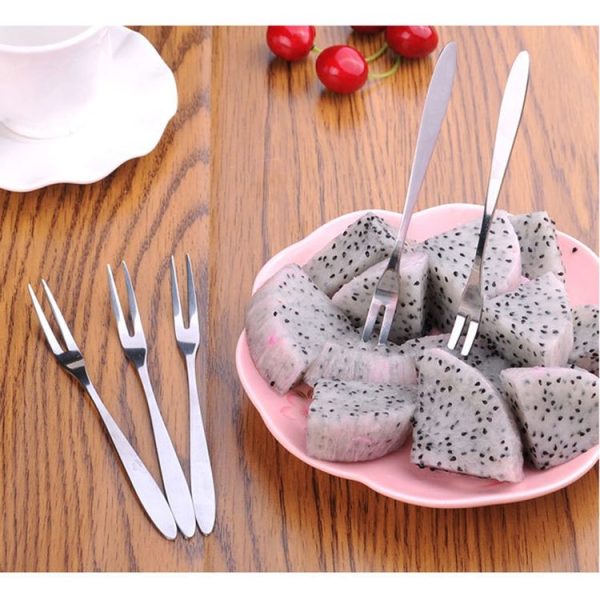 10 PCS Stainless Steel Fruit Fork Creative Environmental Small Fruit Prong - Image 7