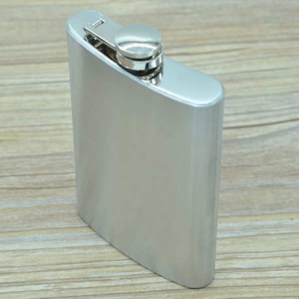 285mL (10oz) Outdoor Sports Handy Home Travel Wild Stainless Steel Portable Hip Flask (without Small Funnel) (Silver 285mL (10oz)) - Image 3
