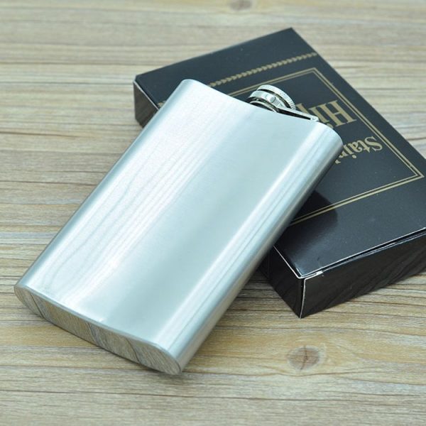 285mL (10oz) Outdoor Sports Handy Home Travel Wild Stainless Steel Portable Hip Flask (without Small Funnel) (Silver 285mL (10oz)) - Image 4