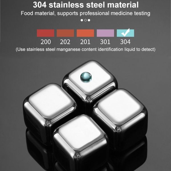 Stainless Steel Chilling Reusable Ice Cubes for Whiskey, Vodka, Liqueurs - Image 3