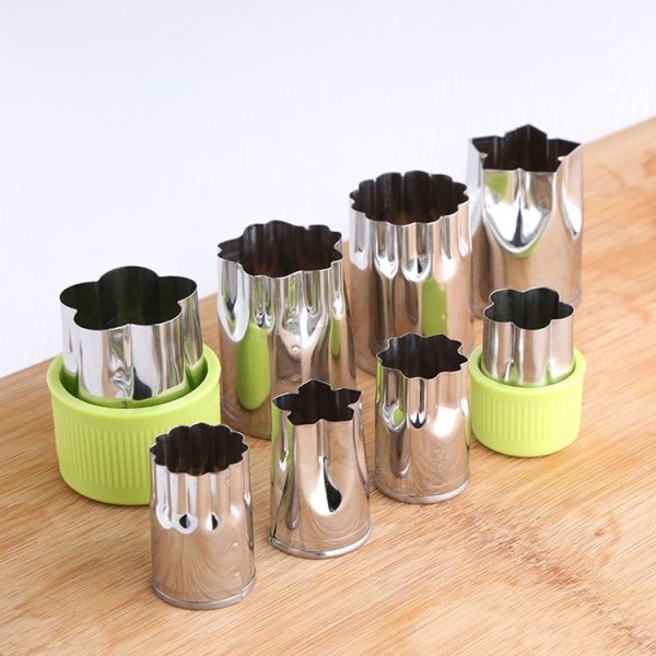 8 in 1 Stainless Steel Fruits Vegetables Cutting Embossed Dies Butterfly Patch Embossed Printing Creative Cut Tools - Image 3