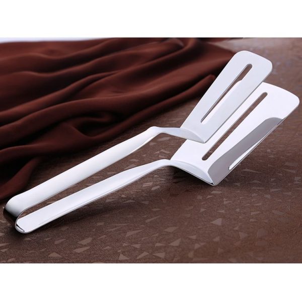 Stainless Steel Barbecue Steak Clip Tongs BBQ Roasting Shovels Leak Steak Shovel Spatula Food Clamp Bread Clips - Image 2
