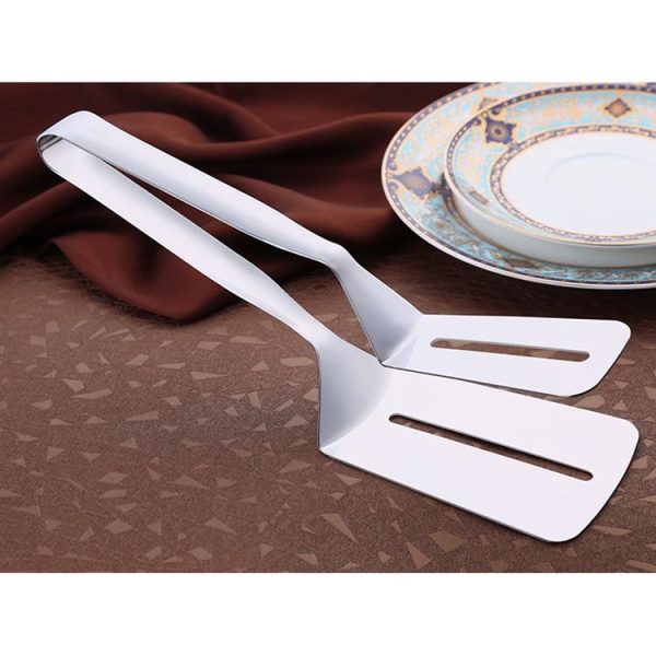 Stainless Steel Barbecue Steak Clip Tongs BBQ Roasting Shovels Leak Steak Shovel Spatula Food Clamp Bread Clips - Image 4