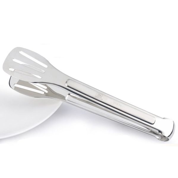 Stainless Steel Barbecue Steak Clip Tongs BBQ Roasting Shovels Leak Steak Shovel Spatula Food Clamp Bread Clips, Length: 24cm - Image 2