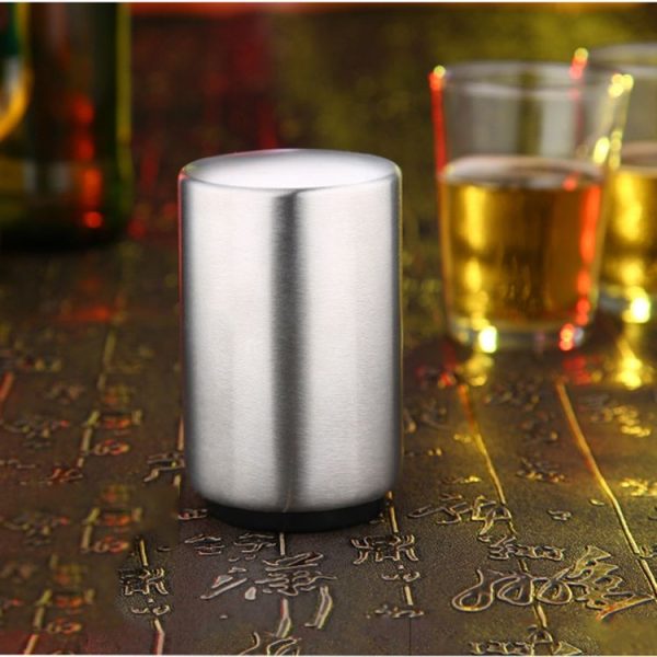 Magnetic Automatic Beer Bottle Cap Opener Stainless Steel Push Down Beer Opener Kitchen Gadgets, Size: 8.5 x 5.2cm - Image 8