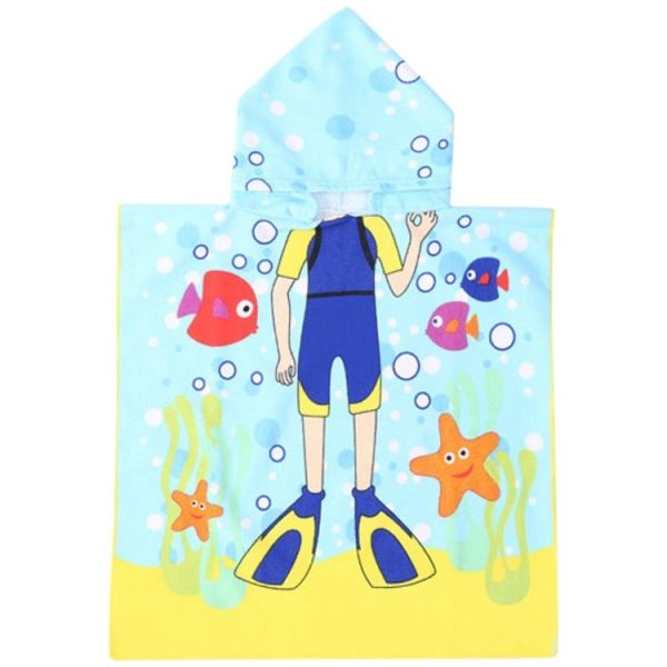 Children Beach Towel Hooded Cloak Kids Boy Girl Baby Bath Towel Absorbent Bathrobe Swim Clothes, Size: 60 x 120cm, Suitable for Height 1.2m or Less - Image 2