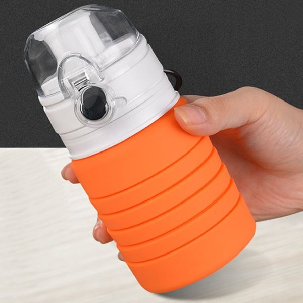 500mL Outdoor Travel Silicone Foldable Kettle Telescopic Cup Sports Drinking Bottle - Image 4