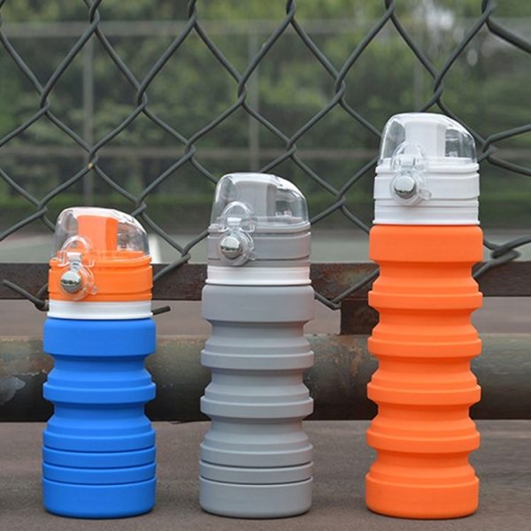 500mL Outdoor Travel Silicone Foldable Kettle Telescopic Cup Sports Drinking Bottle - Image 6
