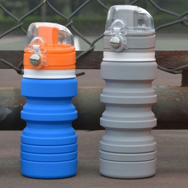 500mL Outdoor Travel Silicone Foldable Kettle Telescopic Cup Sports Drinking Bottle - Image 8