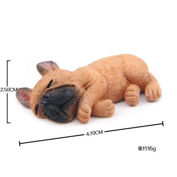 Home Decoration Lovely Rrunk on Sleep French Bulldog 3D Fridge Paste, NO Magnetic - Image 2