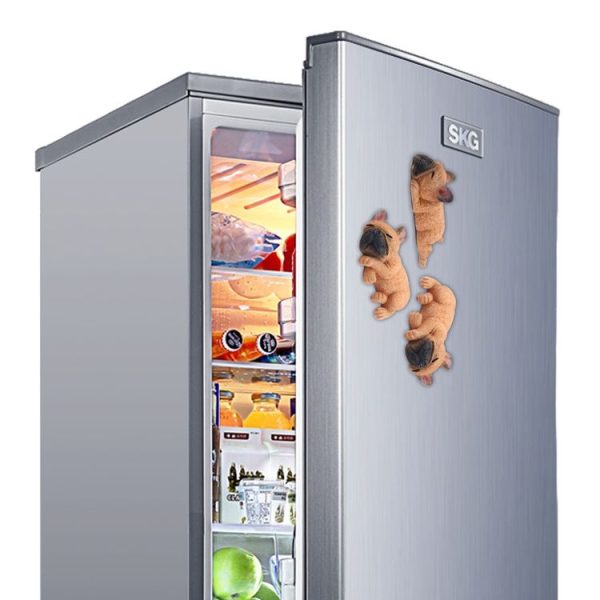 Home Decoration Lovely Rrunk on Sleep French Bulldog 3D Fridge Paste, NO Magnetic - Image 7