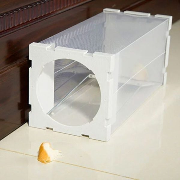 Door Humane Animal Live Cage, Rat, Mouse and More Small Rodents PP Material Transparent Cage Trap - Image 4