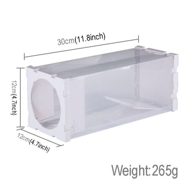 Door Humane Animal Live Cage, Rat, Mouse and More Small Rodents PP Material Transparent Cage Trap - Image 5